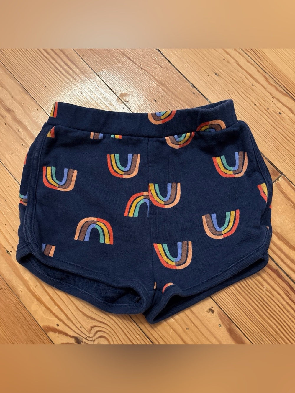 Hanna Andersson Rainbow Blue Shorts 100/4 Girls